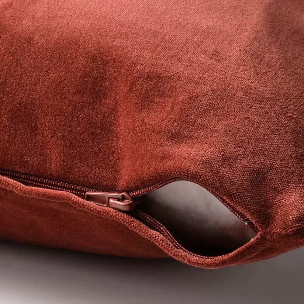 IKEA Rust Brown Velvet Accent Pillow